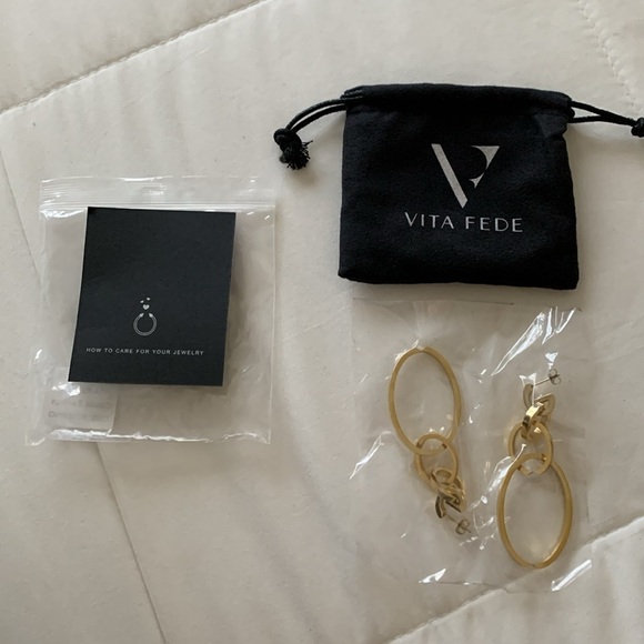 VITA FEDE Cassio Earrings in Gold Wear 10 Ways New With Dust Bag - Picture 9 of 9